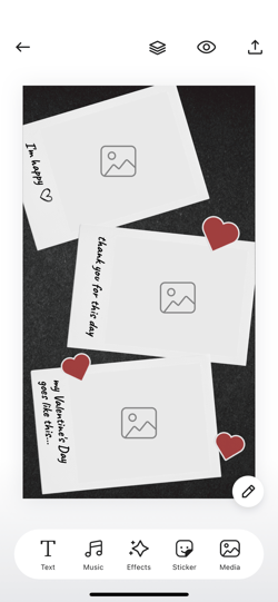 Valentine's Day templates for Instagram
