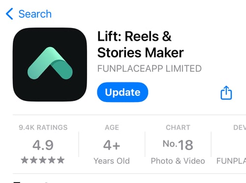 the Lift app on the App Store