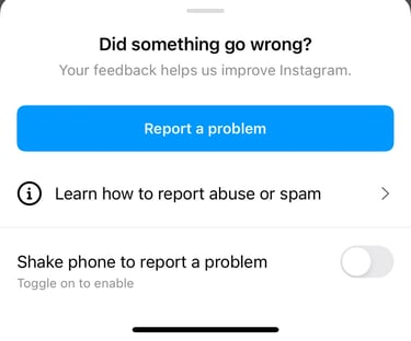 fix Instagram messages gone black 