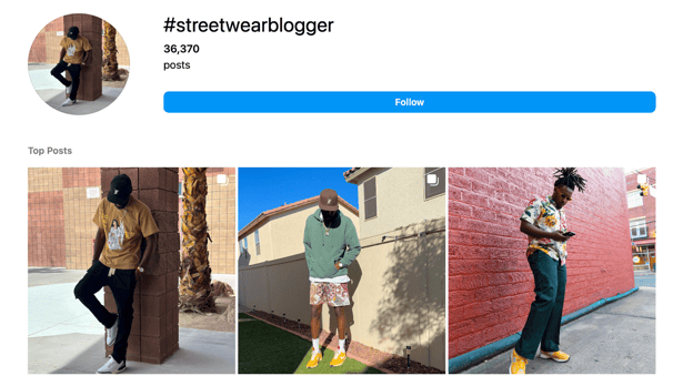 Streetwear Hashtags